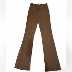 Motel Rocks brown High-Waisted bootleg flare Jeans XS